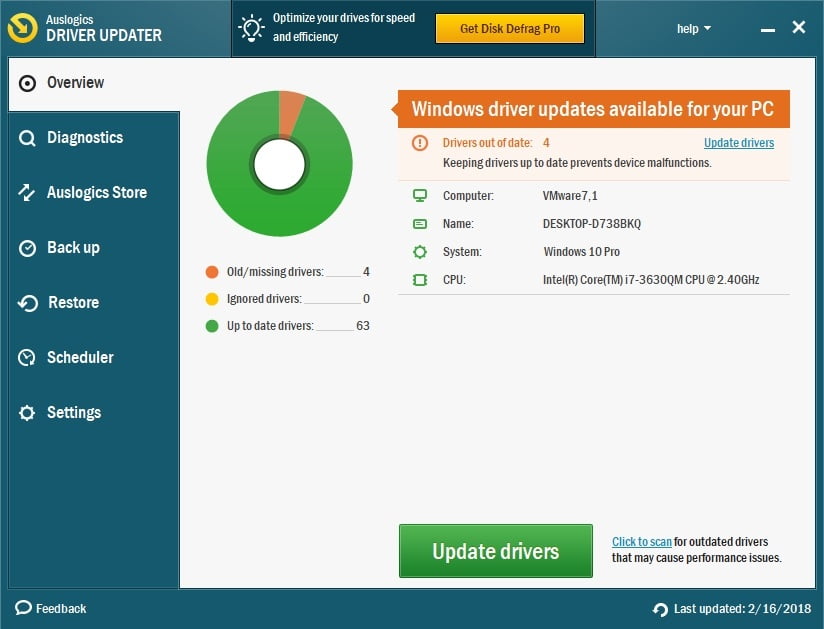 Driver Updater keeps your driver up to date.