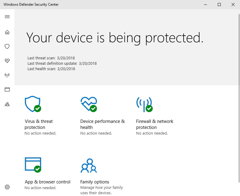 Windows Defender comes as part of your OS and keeps it safe