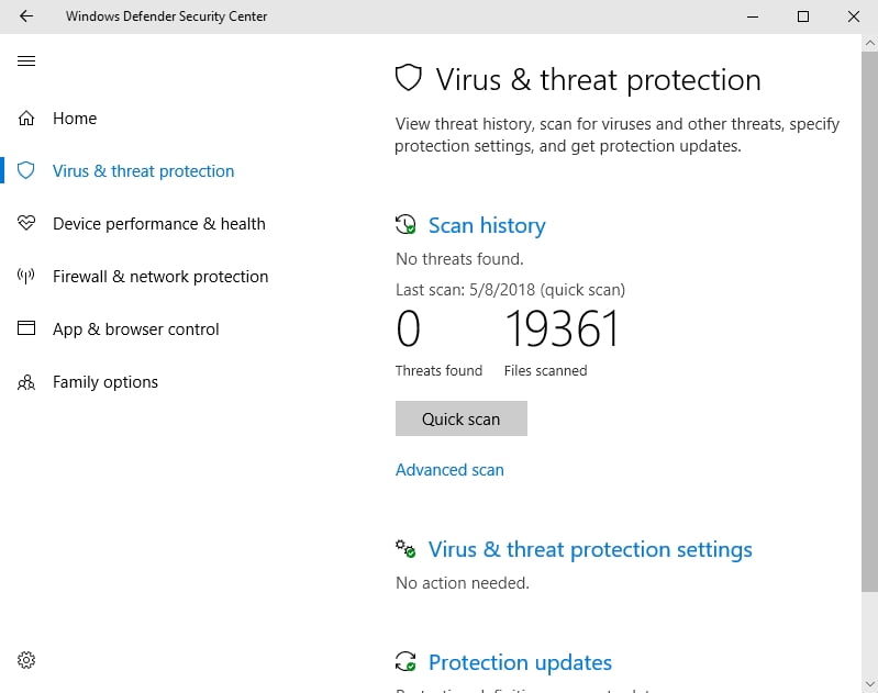 Windows Defender will scan your PC for malware and viruses, which can resolve your bdredline.exe issues