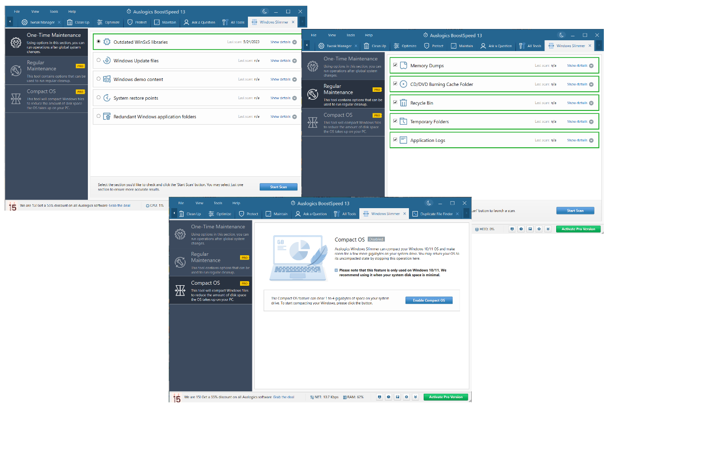 disk cleanup Auslogics BoostSpeed