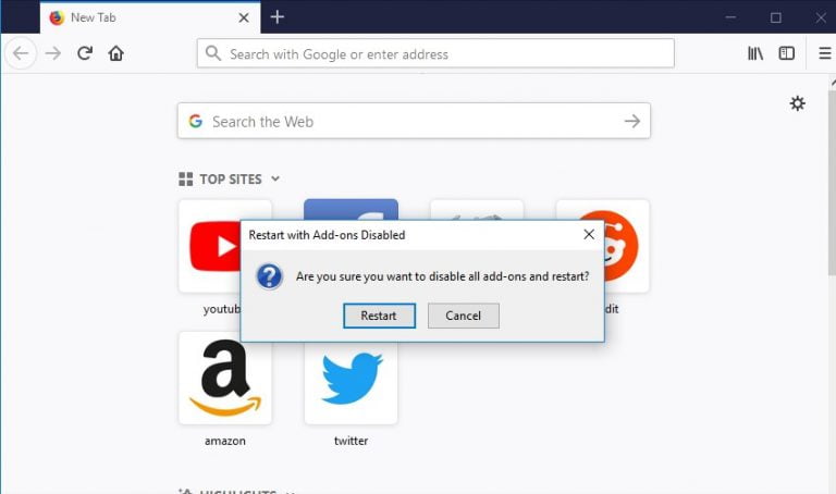 firefox disable add ons in private mode