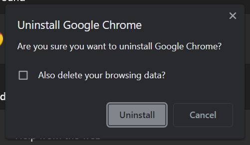 Uninstall Google Chrome