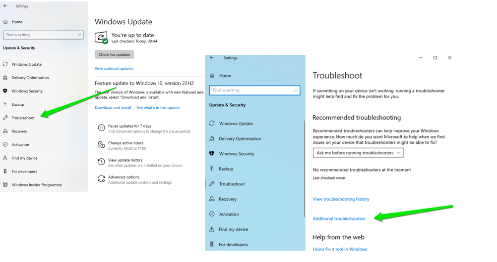 Windows Update Troubleshoot