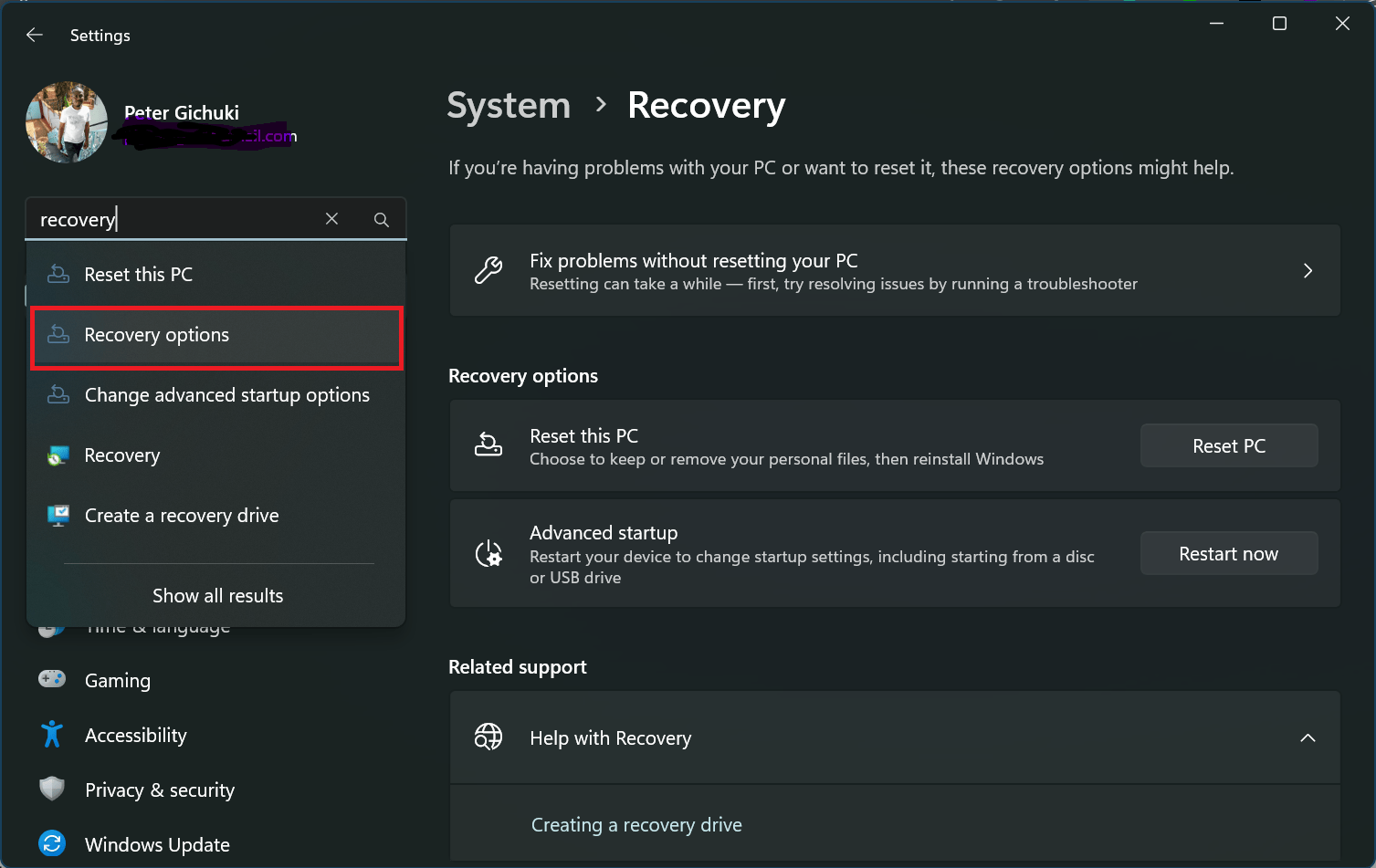 Windows System Recovery