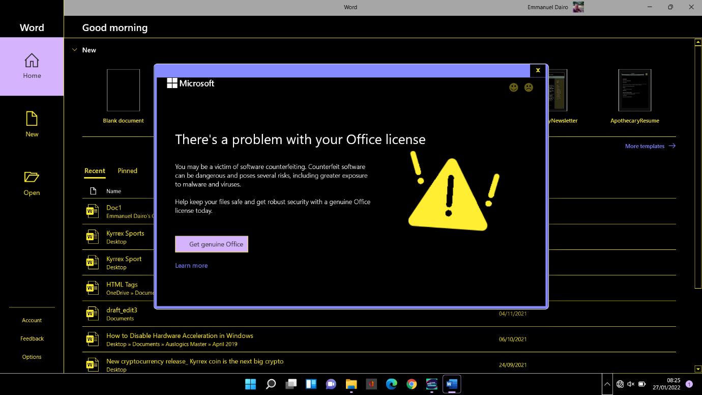 office 2016 keeps asking for activation windows 10