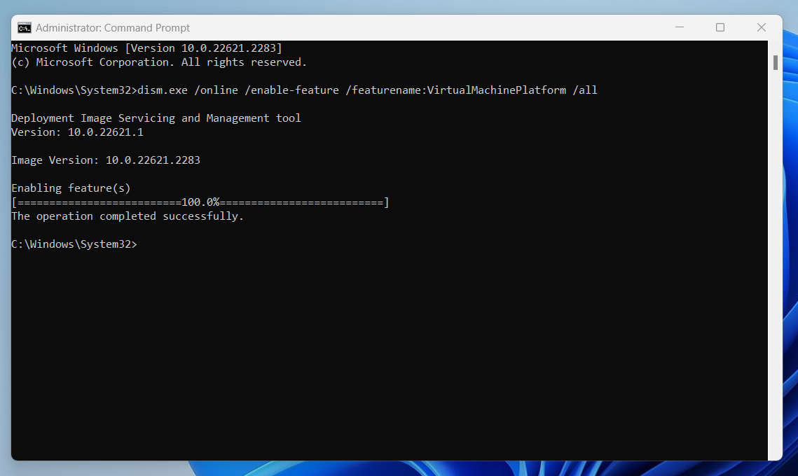 Administrator Command Prompt System32