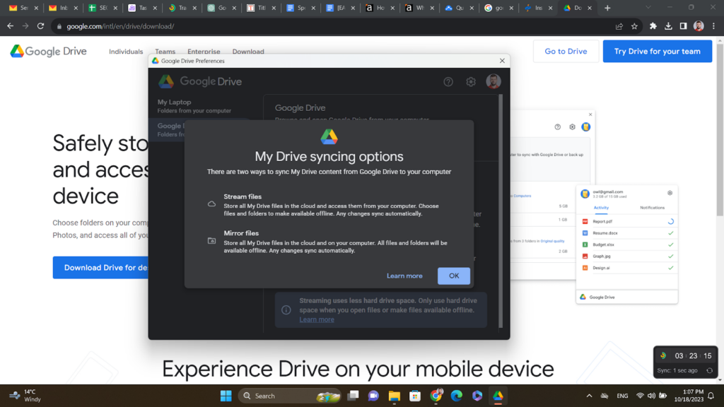 My Drive Syncing Options 1024x576 