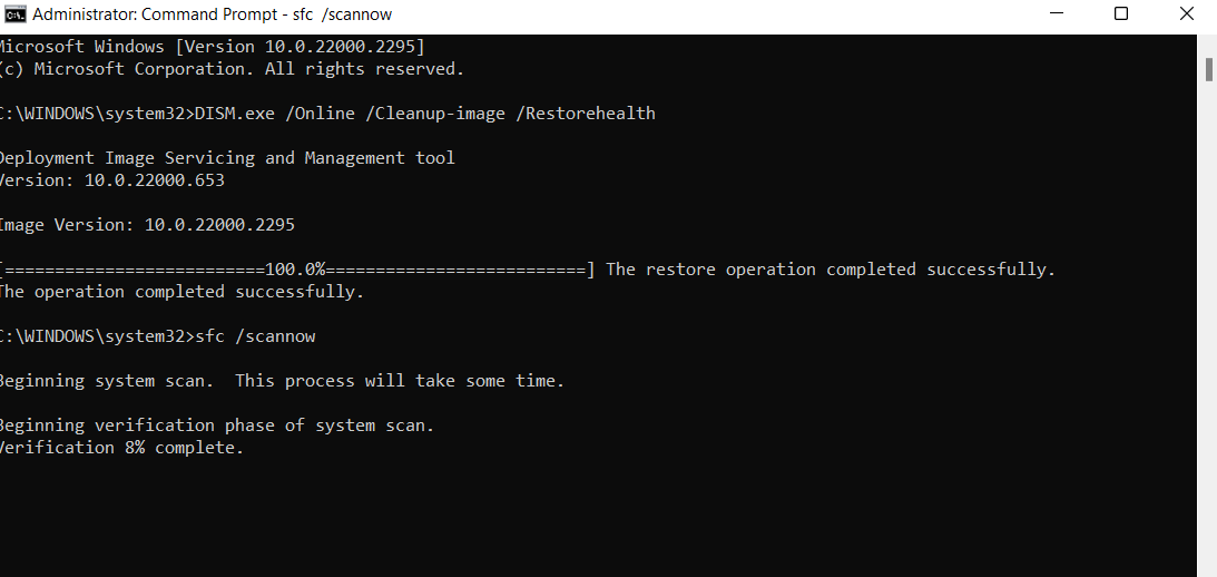 Command Prompt scannow