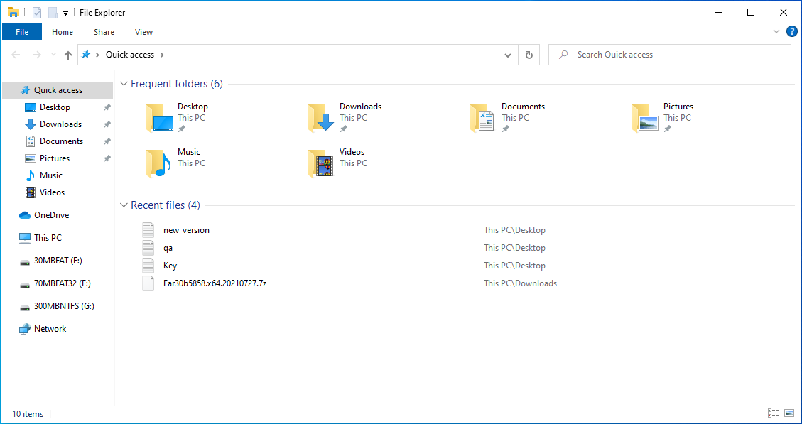 Open a File Explorer window.