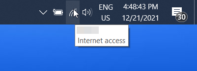 Click the network icon.