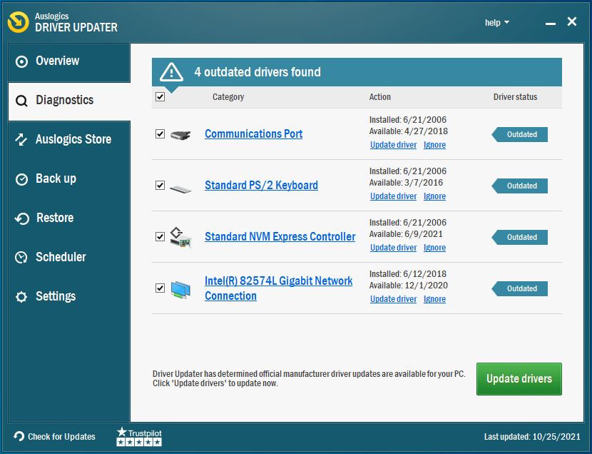 Run Auslogics Driver Updater to check your PC for driver issues.