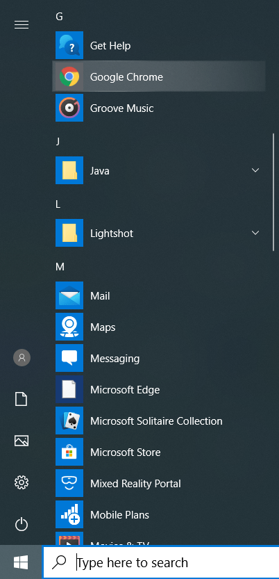 Navigate the Start menu to locate Chrome and launch it.