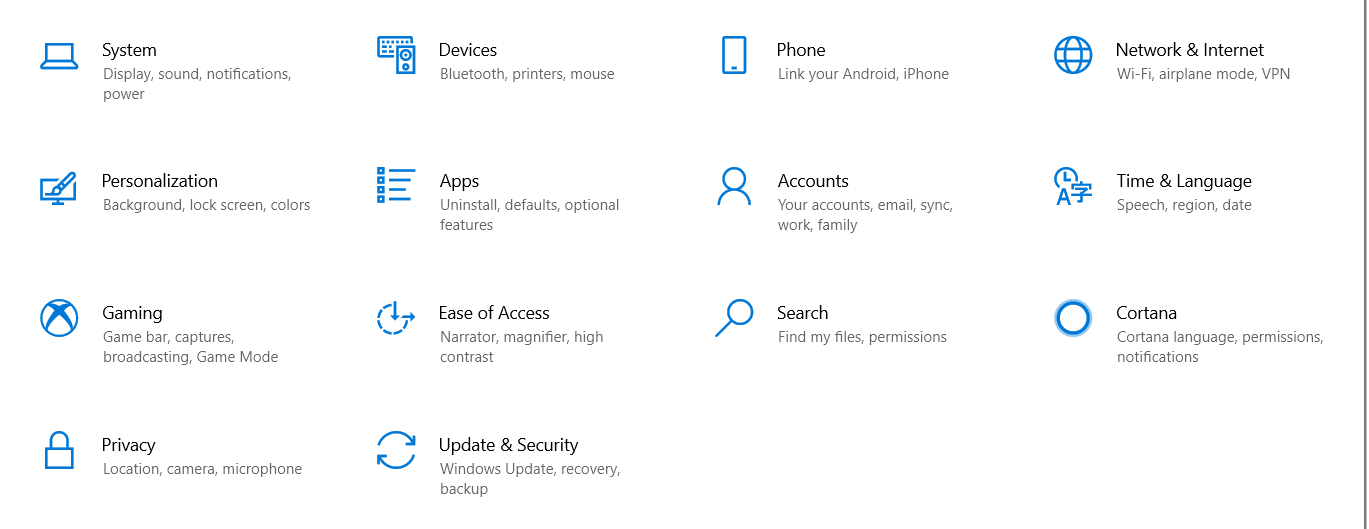 Open the Settings app using the Win + I shortcut.