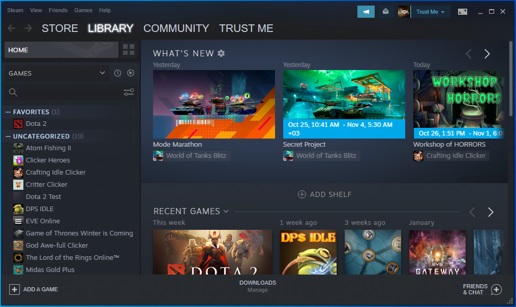 Launch Steam on your PC.