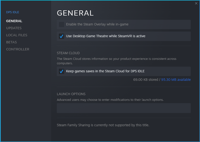 The General tab will open in Properties.