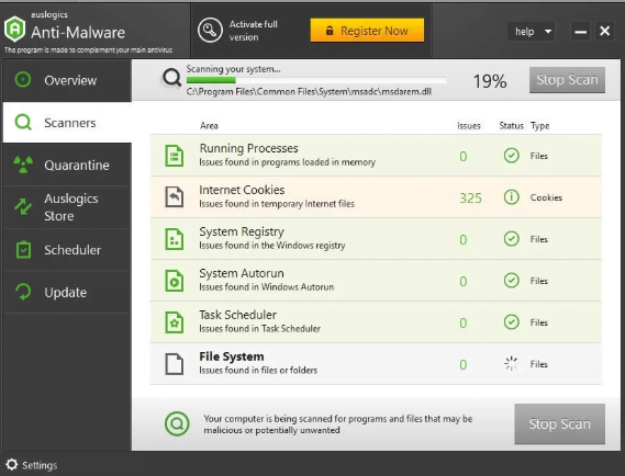 Scan your PC for viruses with Auslogics Anti-Malware