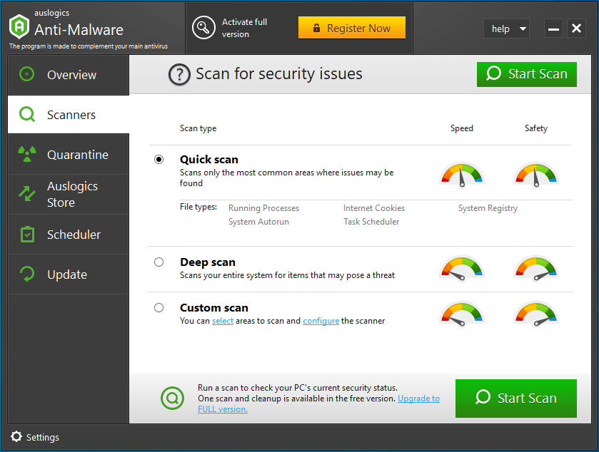 Run the Auslogics Anti-Malware tool.