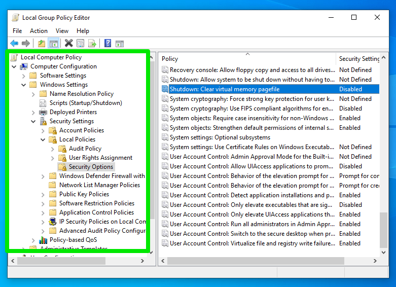 Local Group policy Editor Windows 10