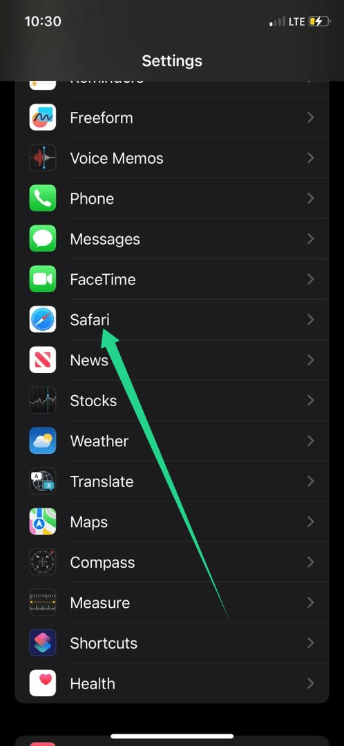 Safari clear browsing data