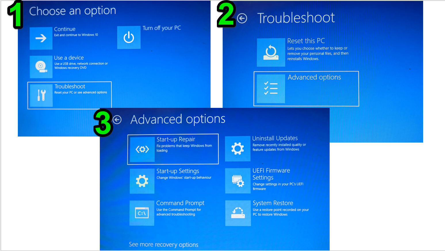 Startup Repair Windows 10