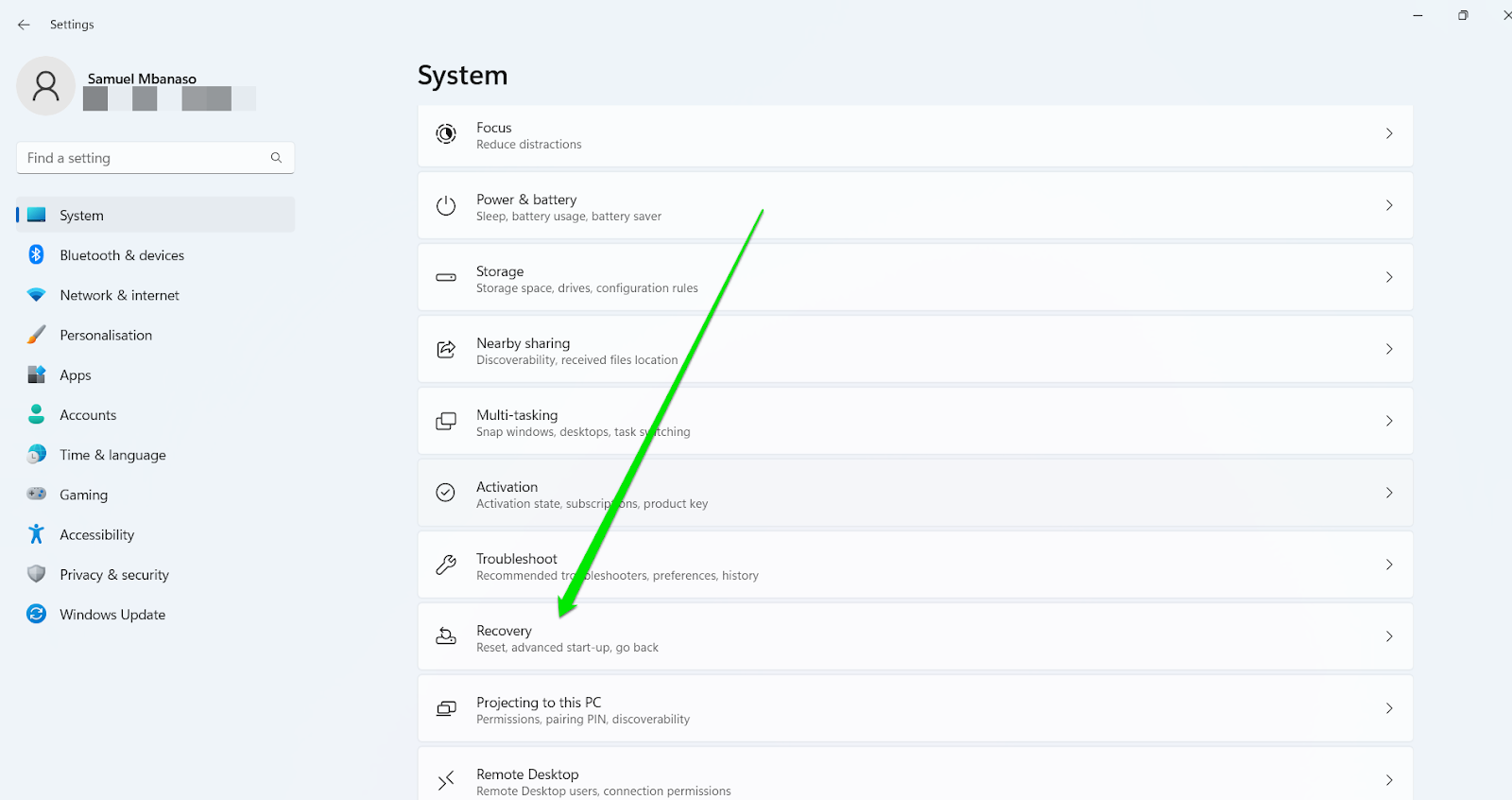 System Recovery Windows 10