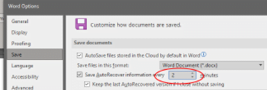 Customize how documents are saved