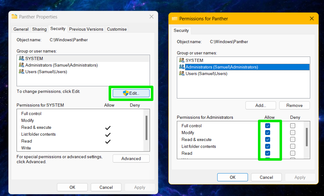 new user properties