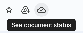 Google Docs see document status